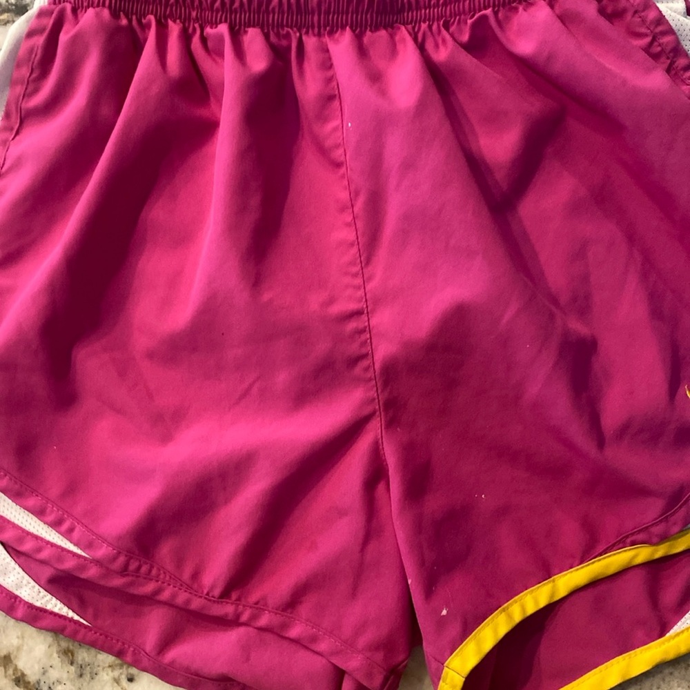 Nike Pink Gold White athletic shorts size small